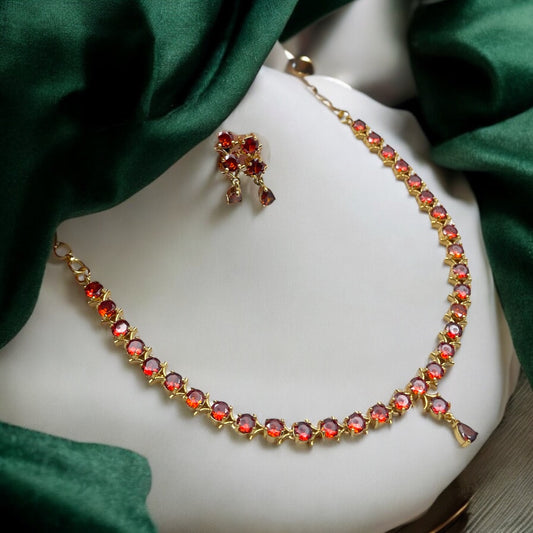 π₯ "Scarlet Glow" Necklace Set π₯