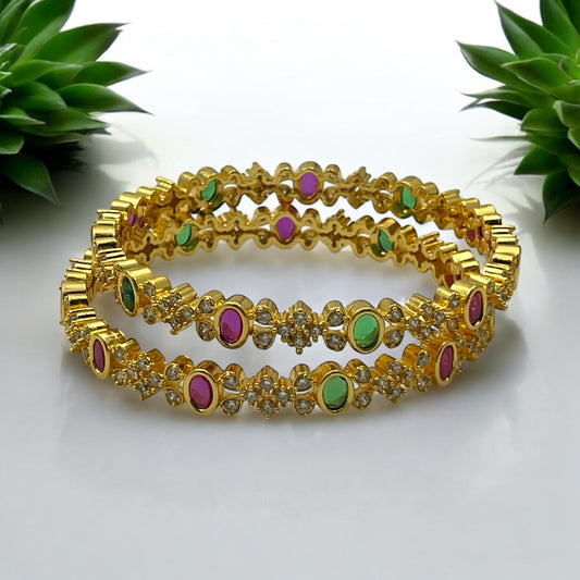 💖💚✨ "Vasundhara Kangan" Gold Bangle Set ✨💚💖