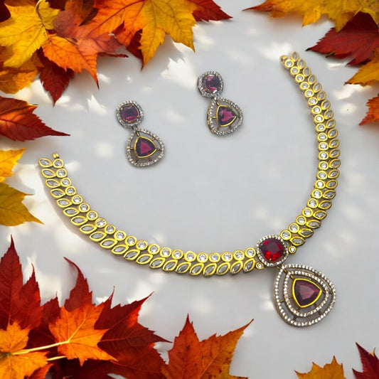 ✨ "Trikonika Jyoti" Necklace Set