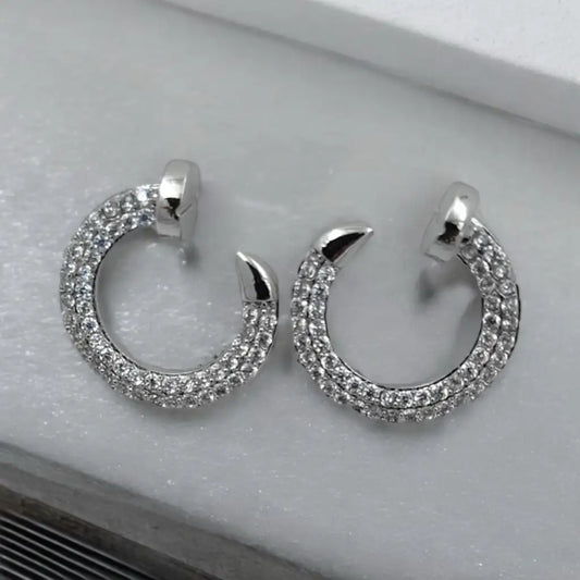 Luxe Crystal Crescent Earrings