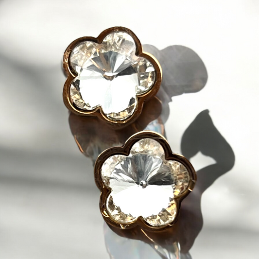 Crystal Blossom Stud Earrings