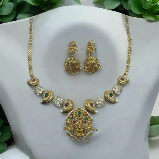 Heritage Radiance Necklace and Jhumka Set