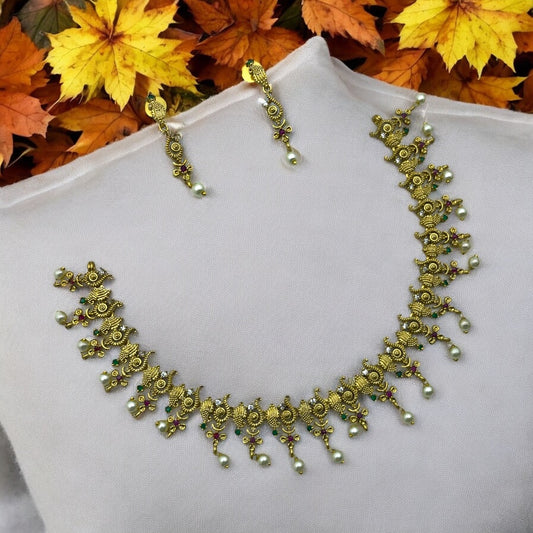 ππ΅οΈ "Swarna Kusumaavali" Necklace Set ππ΅οΈ