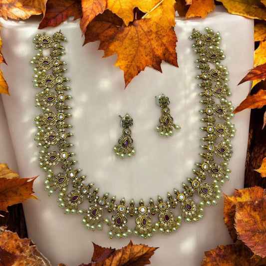 ✨"Raktim Prabha" Necklace Set