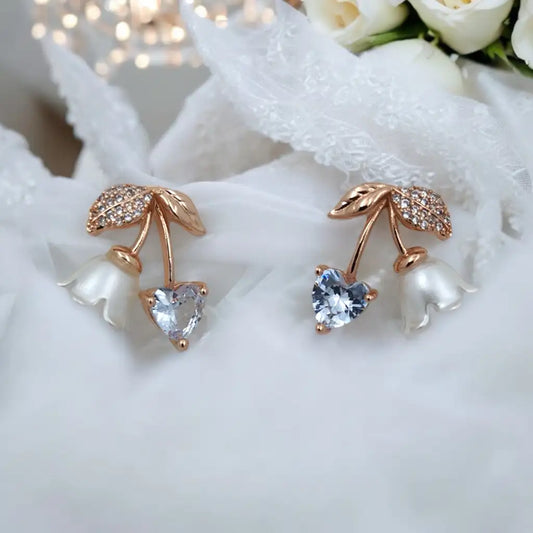 Heart Bloom Floral Earrings