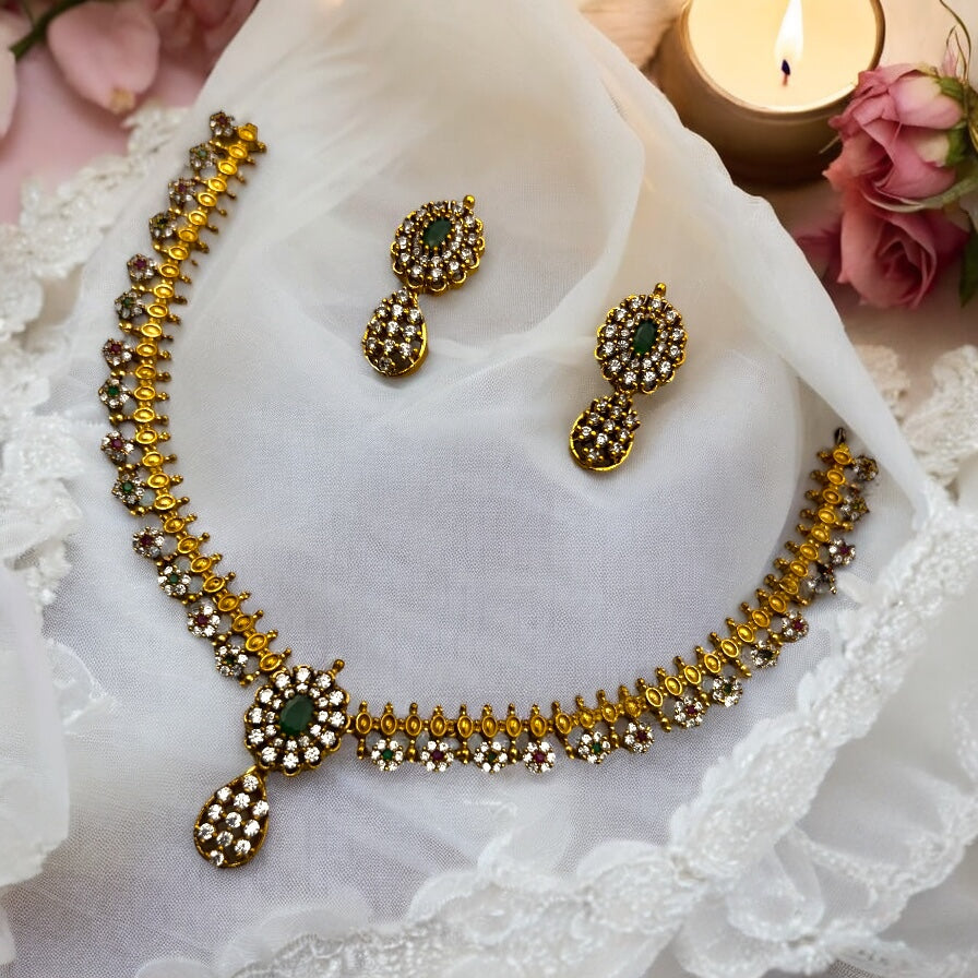 🌿 "Pancharatna" Necklace Set 🌿