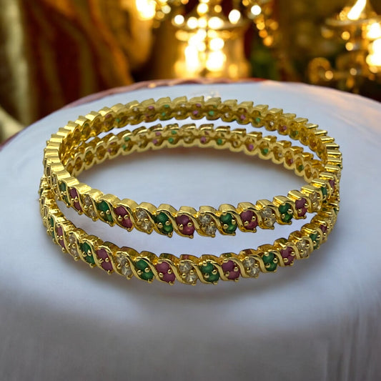 ✨ "Navaratna Tarang" Bangle Set ✨
