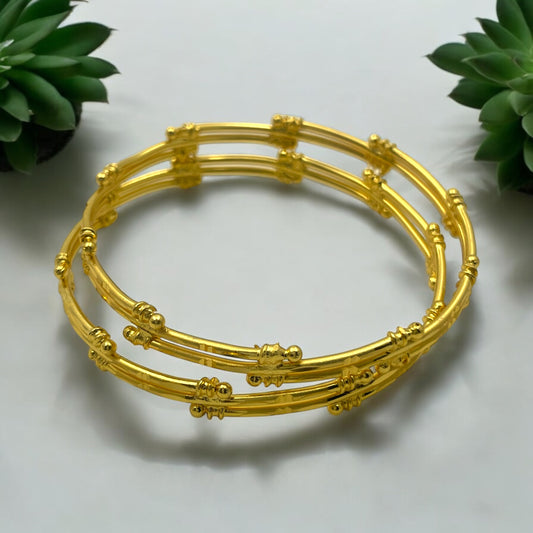 β¨ "Triveni Kangan" 18K Bangle Set β¨