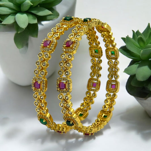 💚💖✨ "Varnali Bandhan" Gold Bangle Set ✨💖💚