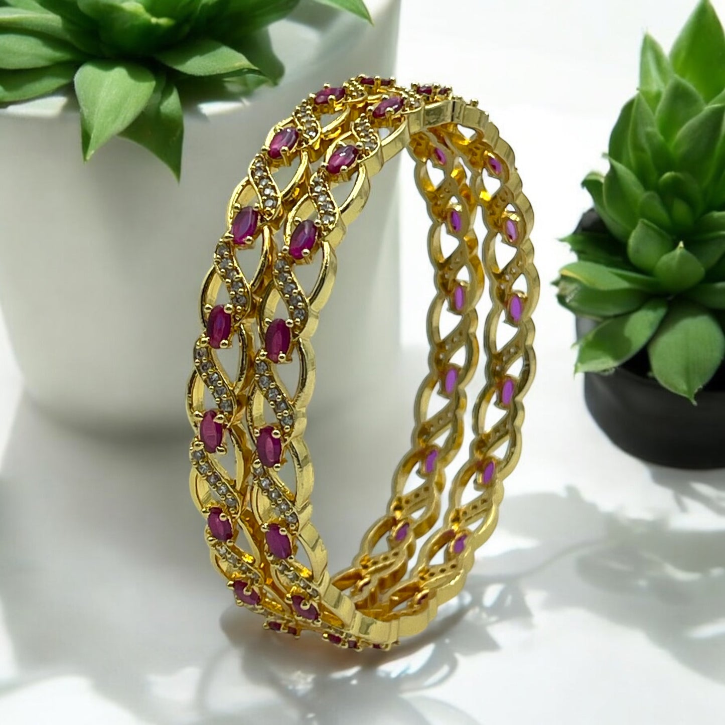 💖✨ "Aakarshana Kangan" Gold Plated Bangles ✨💖