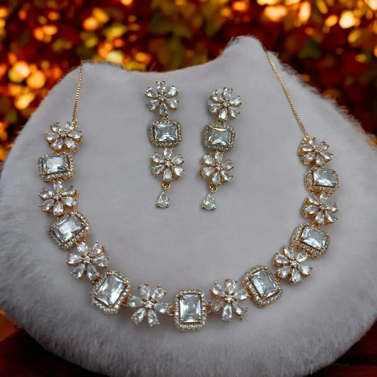 Regal Blossom Necklace and Earring Set