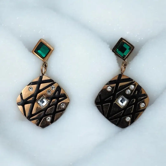Regal Geometric Drop Earrings