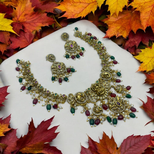 ✨ "Mayura Kundan" Necklace Set