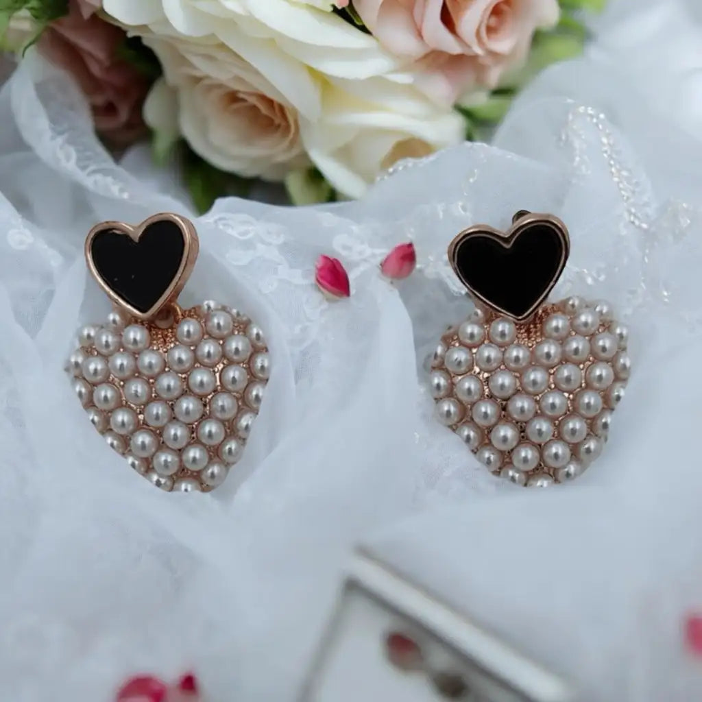 Sweetheart Pearl Cluster Earrings