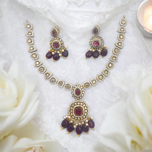 ✨ "Amethyst Jyoti" Necklace Set