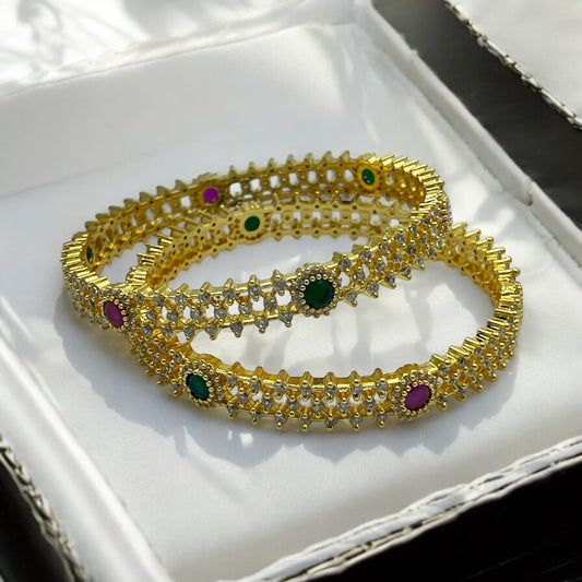 💚💖✨ "Harsha Bandhan" Gold Bangle Set ✨💖💚