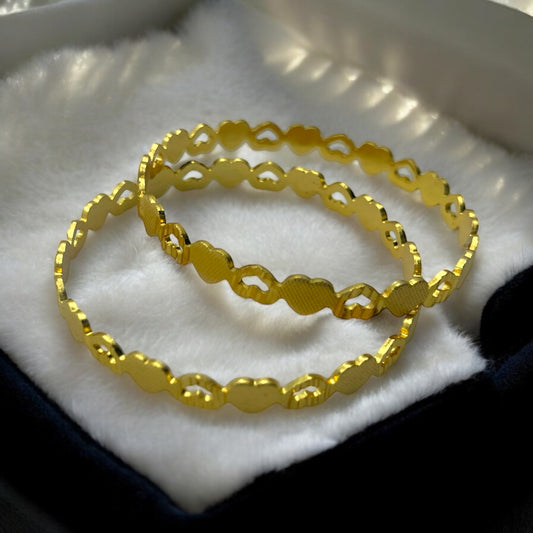 π "Hridaya Bandhan" 18K Bangle Set π