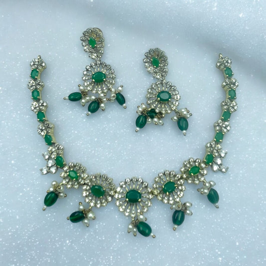 Crystal Choker Necklace Set