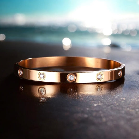 Classic Studded Rose Gold Cuff