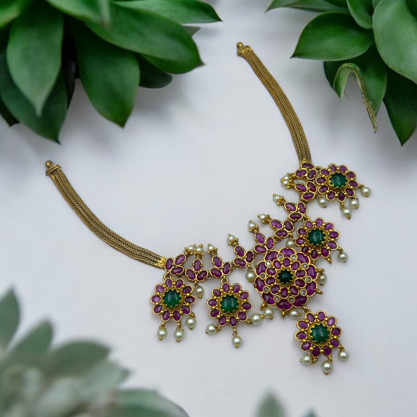 ✨"Pushpa Ratna" Necklace Set