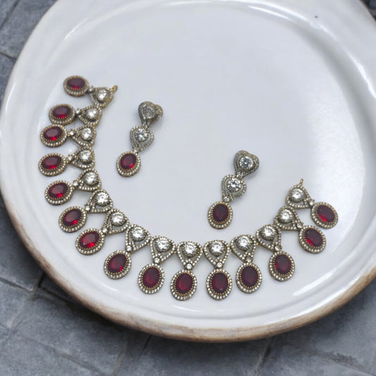 ✨ "Raktim Shweta" Necklace Set