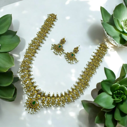 ๐ "Ratnaavali Haar" Necklace Set ๐