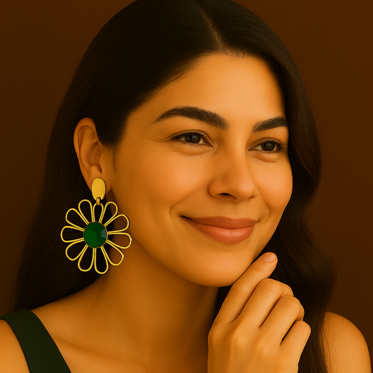 โจ๐ฟ "Emerald Windflower" Earrings ๐ฟโจ