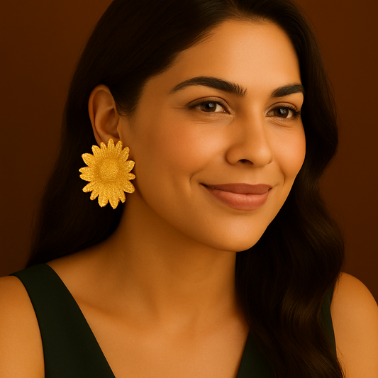 ๐ผ "Golden Sunflower Stud" Earrings๐ผ