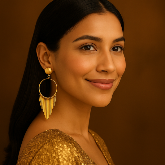 β¨π "Golden Fringe" Earrings πβ¨