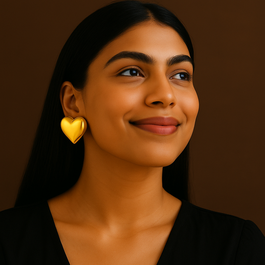 π "Golden Heart Studs" Earrings π