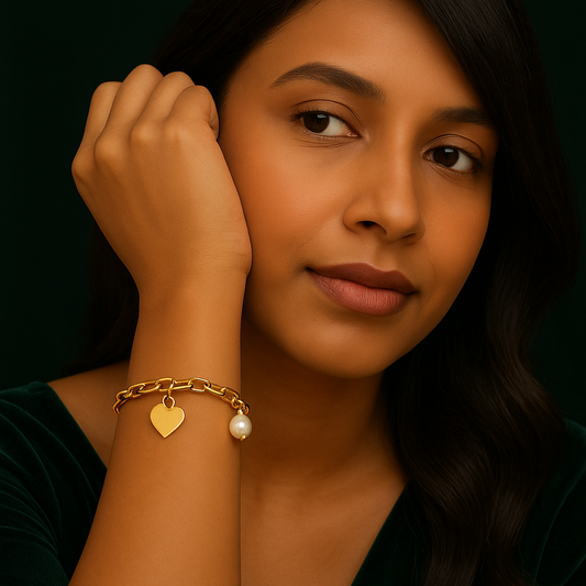 💖 "Heart & Pearl" Bracelet 💖