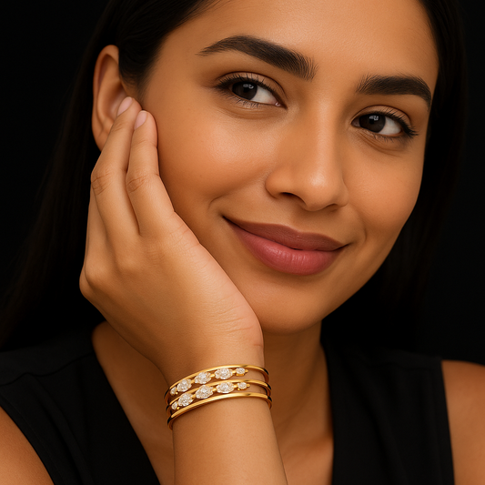 🤍 "Triple Sparkle Cuff" Bracelet 🤍