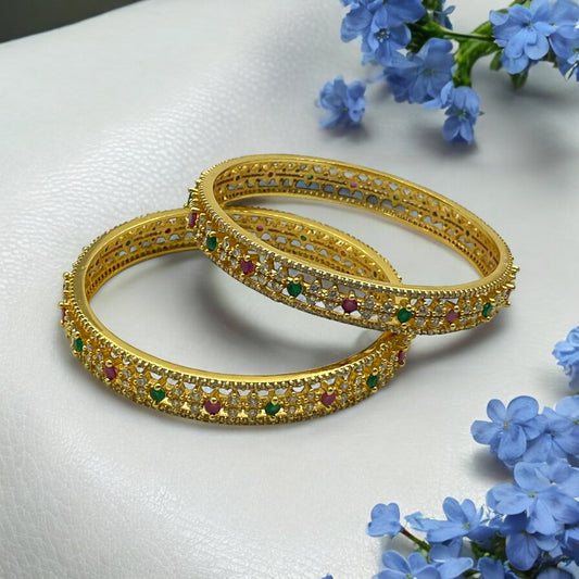 💖💚✨ "Hemanta Jyoti" Gold Bangle Set ✨💚💖