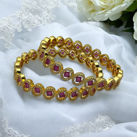 💖✨ "Manasa Ranjani" Gold Plated Bangles ✨💖