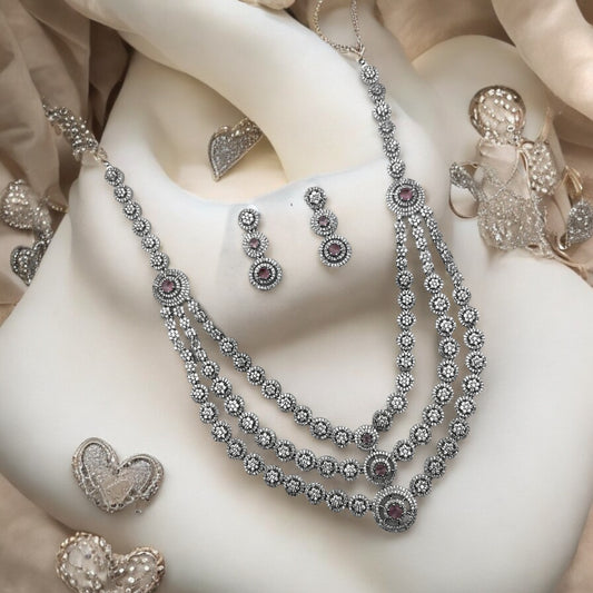 ✨ "Gulabi Chandni" Necklace Set ✨