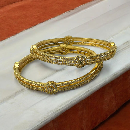 β¨π "Swarna Kalika" Gold Bangle Set πβ¨