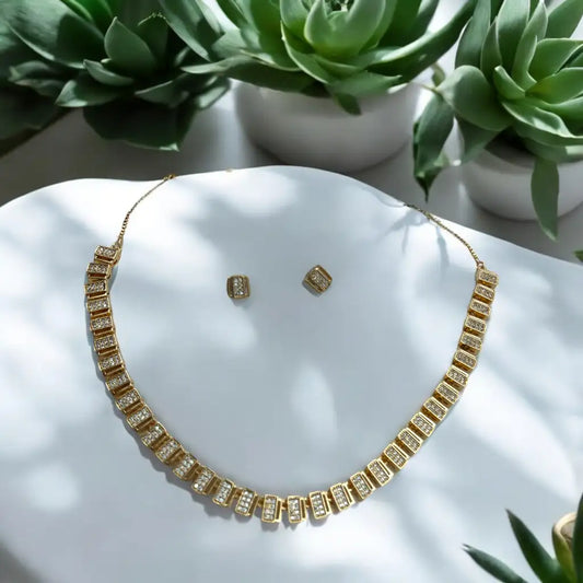 Regal Bar Necklace and Earring Set