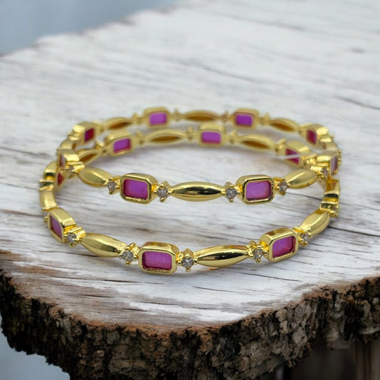 Rani Ruby Bangle Set