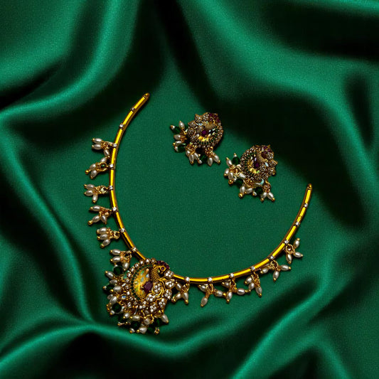 πΌ "Navratna Chandrika" Necklace Set πΌ
