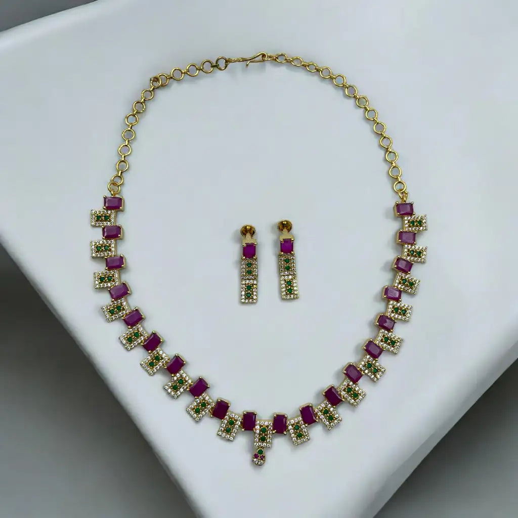 Ruby Elegance Necklace Set
