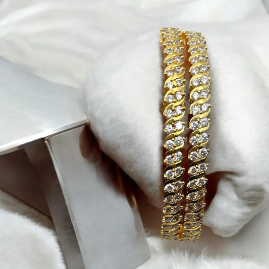 Radiant Crystal Bangle Set