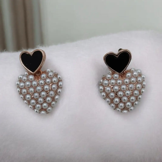 Sweetheart Pearl Cluster Earrings
