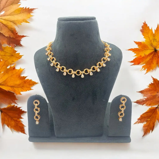 Elegance American Diamond (AD) Necklace and Earrings Set