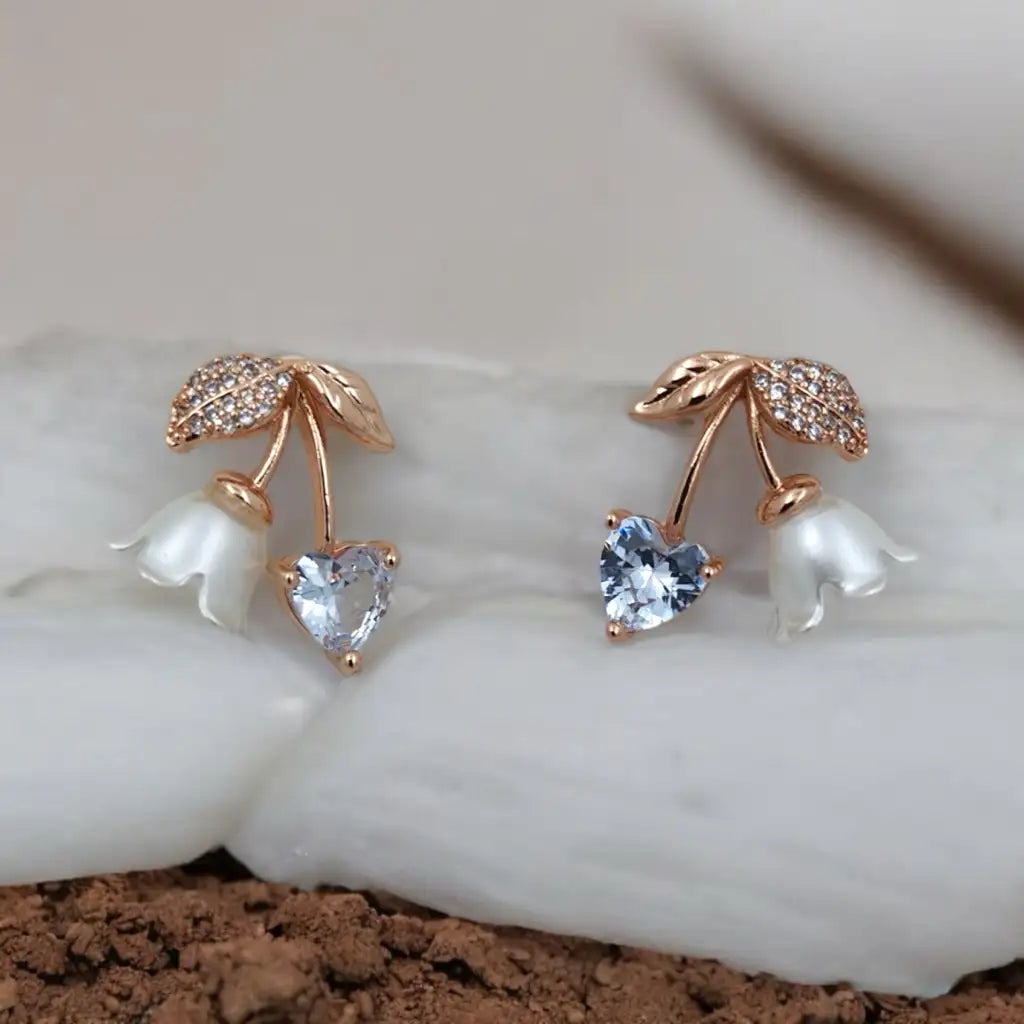 Heart Bloom Floral Earrings