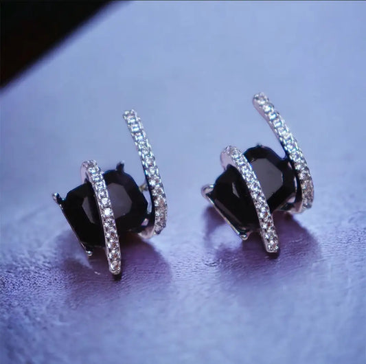 Midnight Wrap Crystal Earrings