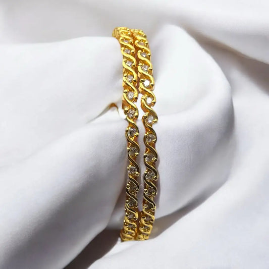Golden Waves Bangle Set