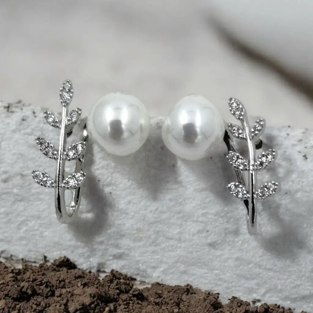 Pearl Vine Crystal Earrings