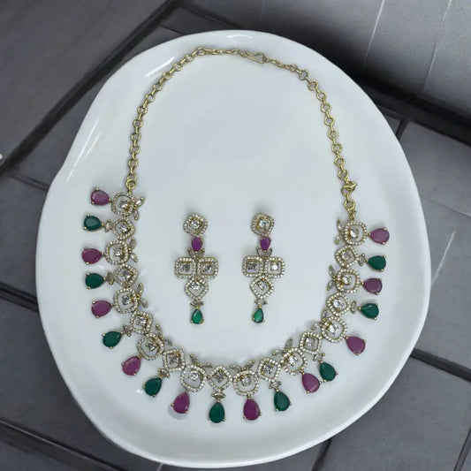 Regal Charm Necklace and Earrings Set