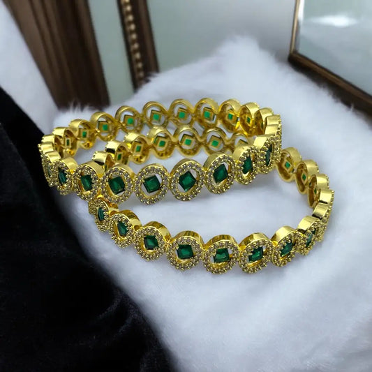 Emerald Embrace Bangle Set