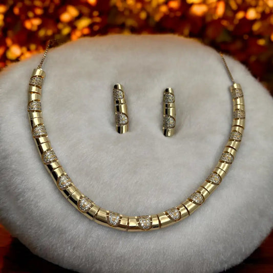 Luxe Band Necklace and Earring Set